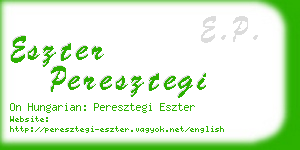 eszter peresztegi business card